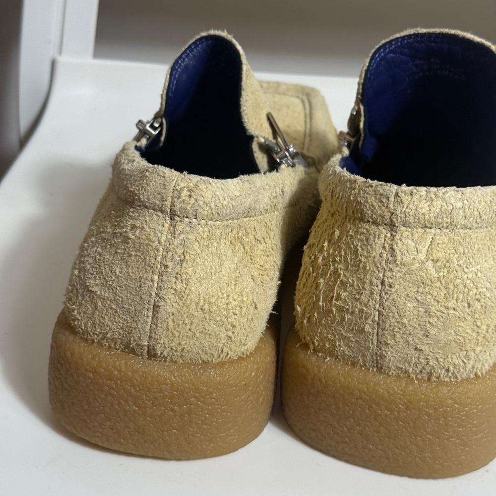 Burberry Tan Loafers with Zipper Accent - Picture 10 of 15